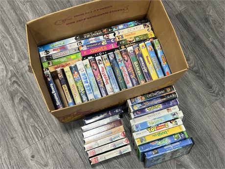 BOX OF VHS TAPES