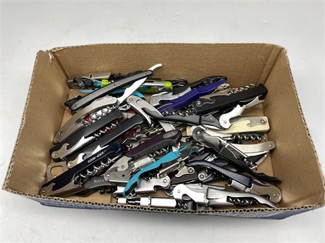 LARGE LOT OF BOTTLE OPENERS / MULTI TOOLS