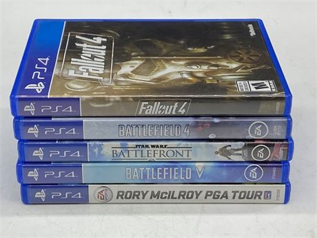 LOT OF 5 PS4 GAMES