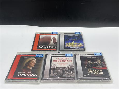 5 SEALED COHEN FILM COLLECTION BLURAYS