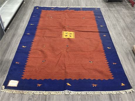 LARGE INDIAN WOOL RUG (SPECS IN PHOTOS)