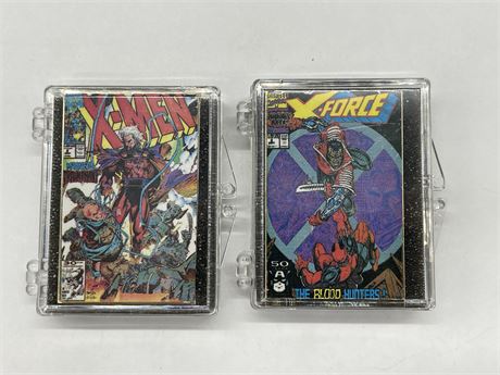 LIMITED EDITION X MEN & X FORCE ISSUE 2 PINS #2002/2500 & #792/2500