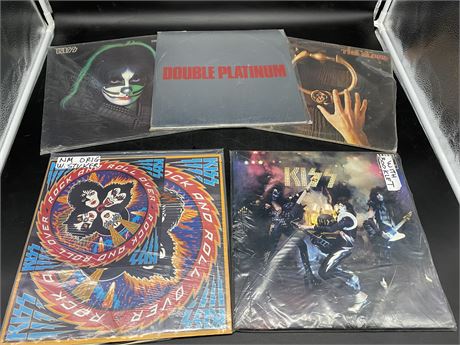 5 KISS RECORDS (Great condition)