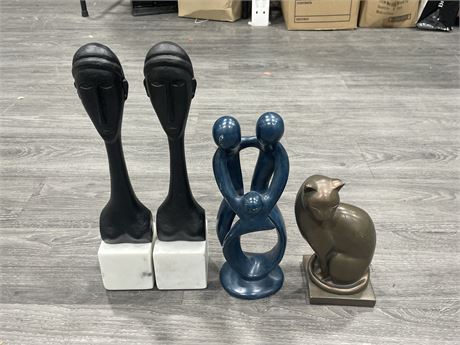 4PC HOME DECOR FIGURES - LARGEST IS 15” TALL