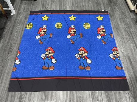 SUPER MARIO SHOWER CURTAIN (70”x70” - NEVER USED)