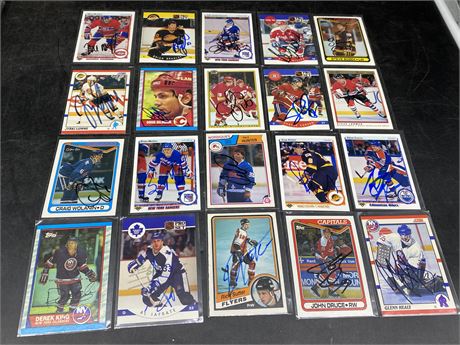 20 AUTOGRAPHED NHL CARDS