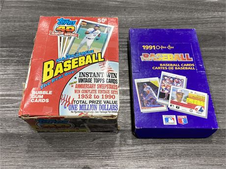 (2) FULL 1991 MLB PACK BOXES