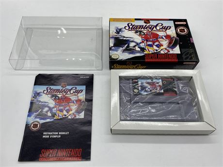 NHL STANLEY CUP - SNES COMPLETE WITH BOX & MANUAL - EXCELLENT CONDITION