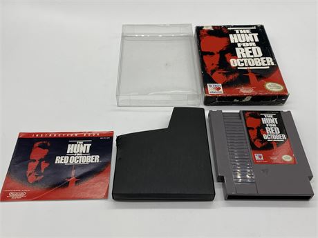 THE HUNT FOR RED OCTOBER - NES COMPLETE W/BOX & MANUAL - EXCELLENT CONDITION