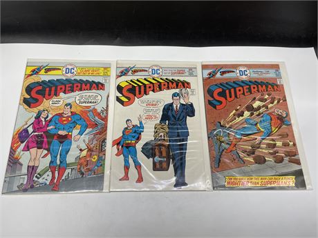SUPERMAN #291, 296 & #298
