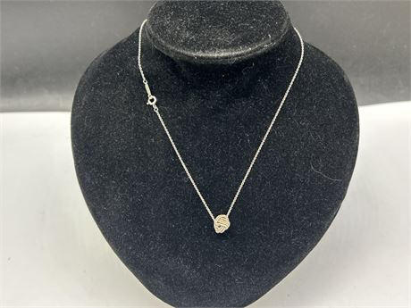 STERLING TIFFANY NECKLACE W/PENDANT