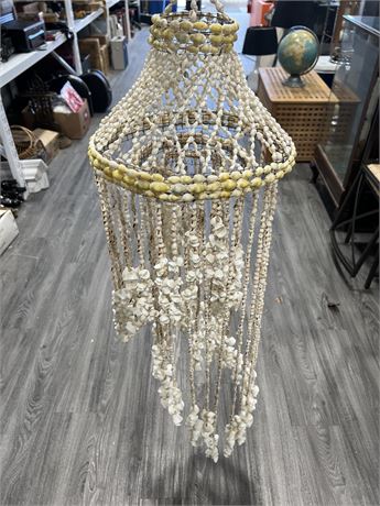 WELL MADE HANGING DECORATIVE SHELL CHANDELIER 4FT LONG
