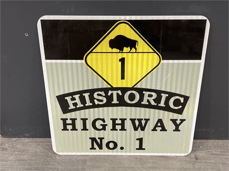 HISTORIC HIGHWAY NO. 1 METAL ROAD SIGN (24”x24”)