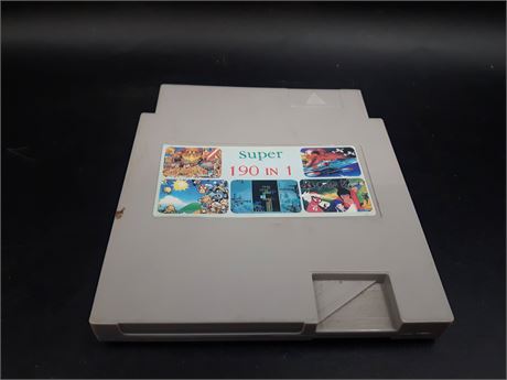 SUPER 190 IN 1 - TESTED AND WORKING - NINTENDO