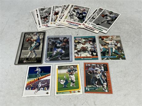 7 DAN MARINO CARDS & 1992 NFL GAMEDAY CARDS