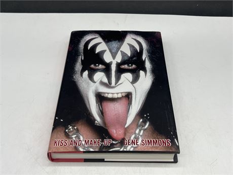 SIGNED GENE SIMMONS KISS & MAKE-UP 1ST EDITION HARD COVER BOOK