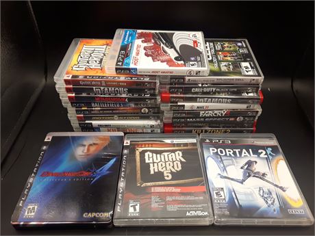COLLECTION OF 20 PS3 GAMES - VERY GOOD CONDITION
