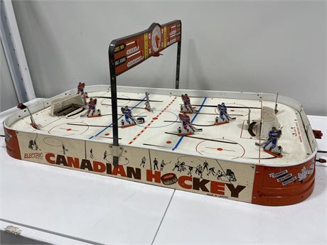 VINTAGE CANADIAN HOCKEY TABLE TOP GAME (Needs to be restored)