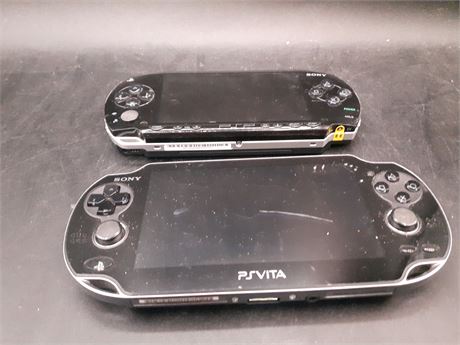 PS VITA CONSOLE / PSP CONSOLE - BROKEN - NEEDS REPAIRS - AS IS