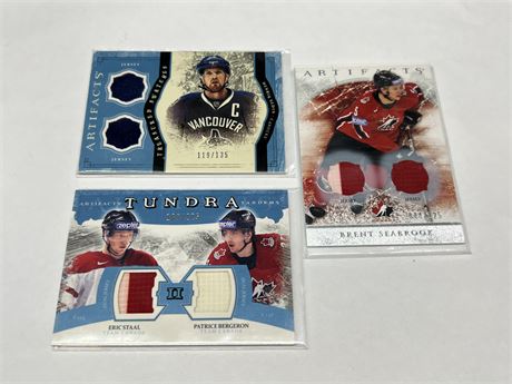 3 ARTIFACTS JERSEY CARDS