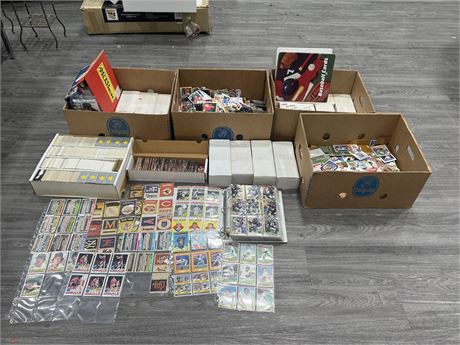 LARGE COLLECTION OF SPORTS CARDS - LOTS OF 90’s - SOME 70’s BASEBALL & ECT