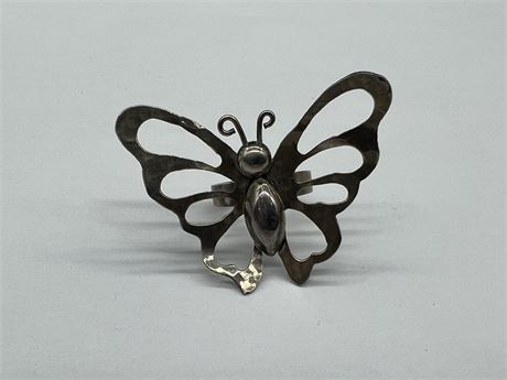 925 SILVER BUTTERFLY RING (1.5” wide)