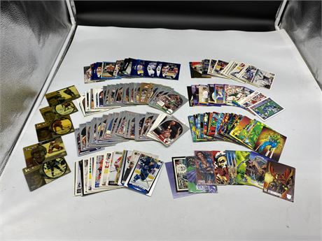 LOT OF MISC CARDS - MARVEL, SPORTS ETC