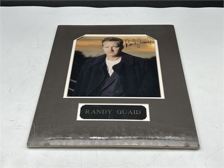 RANDY QUAID SIGNED PHOTO MATTED TO 12”x16” W/COA