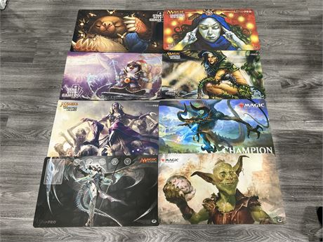 8 MAGIC THE GATHERING PLAY MATS FROM TOURNAMENTS 23”x13”
