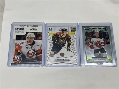 2 NHL ROOKIE CARDS & 2015 ITG MCDAVID ERIE OTTERS CARD