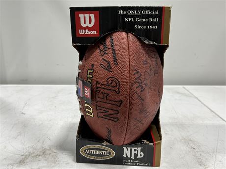 SIGNED WILSON NFL FOOTBALL IN BOX