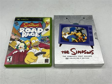 XBOX THE SIMPSONS GAME & FIRST SEASON DVD SET