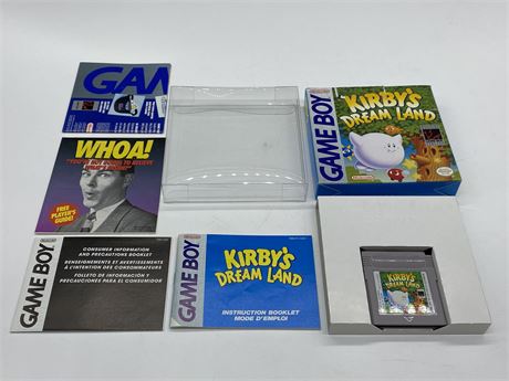 KIRBY’S DREAM LAND - GAMEBOY COMPLETE W/BOX & MANUAL - EXCELLENT CONDITION