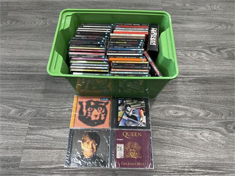SMALL BOX OF MOSTLY ROCK CDS - SOME SEALED