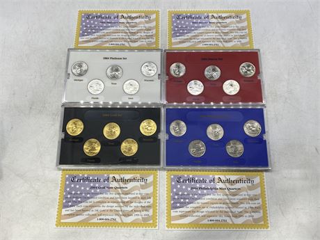 4-PACK 2004 UNITED STATES QUARTER COLLECTION COIN SETS