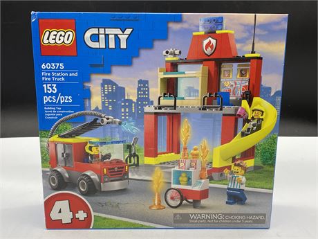 FACTORY SEALED FIRE STATION & FIRE TRUCK LEGO (60375)