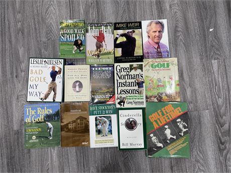 14 MISC GOLF BOOKS/GUIDES/OTHER