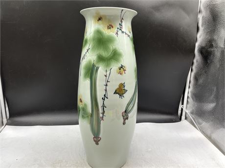 LARGE HAND PAINTED VASE 18”