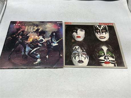 2 KISS RECORDS - VG (Slightly scratched)