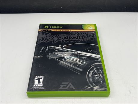OG XBOX - NEED FOR SPEED MOST WANTED - BLACK EDITION - CIB