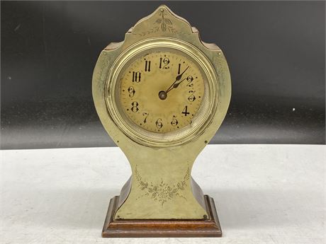 ANTIQUE SILVER FRONTED CLOCK (5.5”X9.5”)