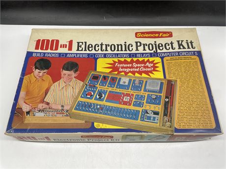 VINTAGE 100 IN 1 ELECTRONIC PROJECT KIT FOR CHILDREN