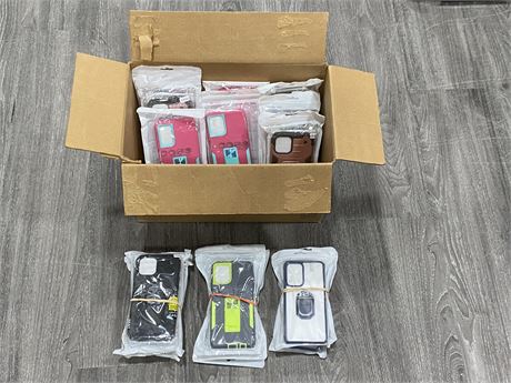 BOX OF 20 NEW ASSORTED PHONE CASE