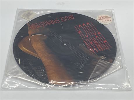 BRUCE SPRINGSTEEN - HUMAN TOUCH PICTURE DISC - EXCELLENT (E)