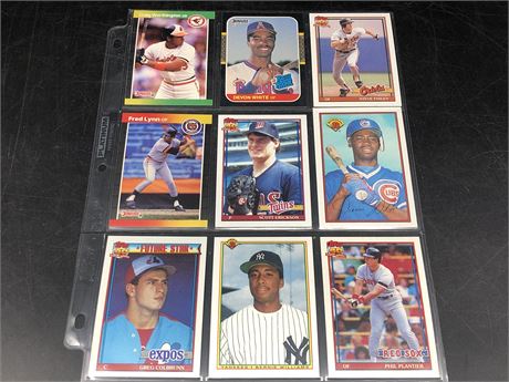 9 MISC MLB ROOKIE CARDS