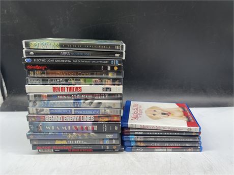 LOT OF DVDS / BLU RAYS