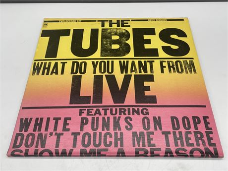 THE TUBES - WHAT DO YOU WANT FROM LIVE 2LP - EXCELLENT (E)