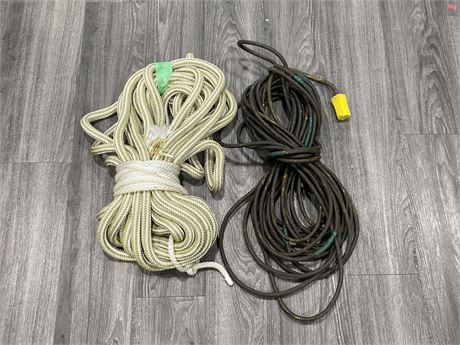 100’FT EXTENSION CORD + 70’FT BRAIDED ROPE