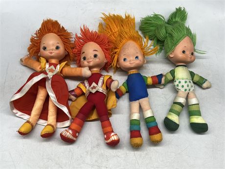 4 VINTAGE RAINBOW BRITE DOLLS