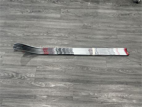 5 BRAND NEW YOUTH RIGHT HANDED HOCKEY STICKS - SPECS IN PHOTOS